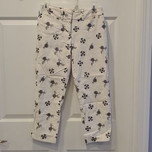 Loft Flower Capri Pants